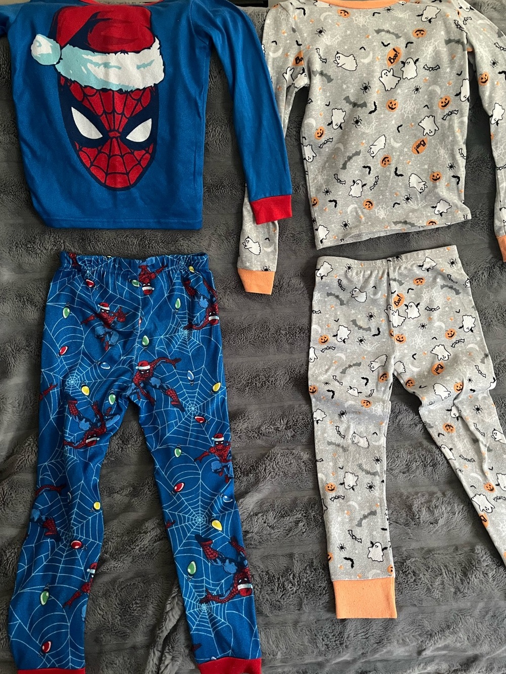 Two-Pair of Kids Holiday Pajama Sets - Marvel Spider Man and Trick or Treat